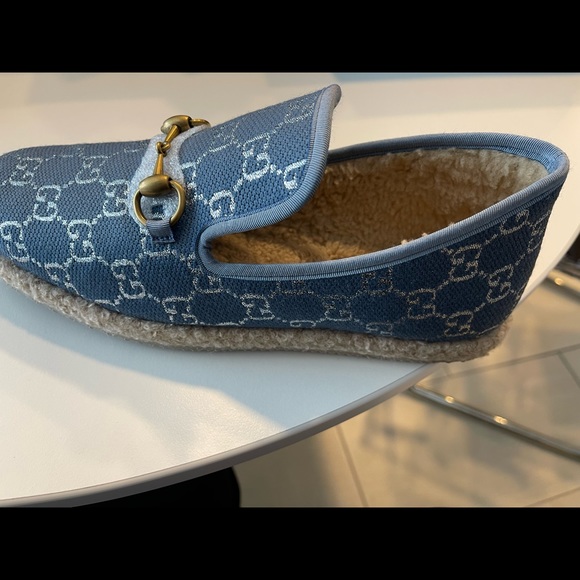 NEW Gucci Women’s “Light Blue”  Wool Loafer with Horsebit Size 40 (US 10) - Picture 8 of 10